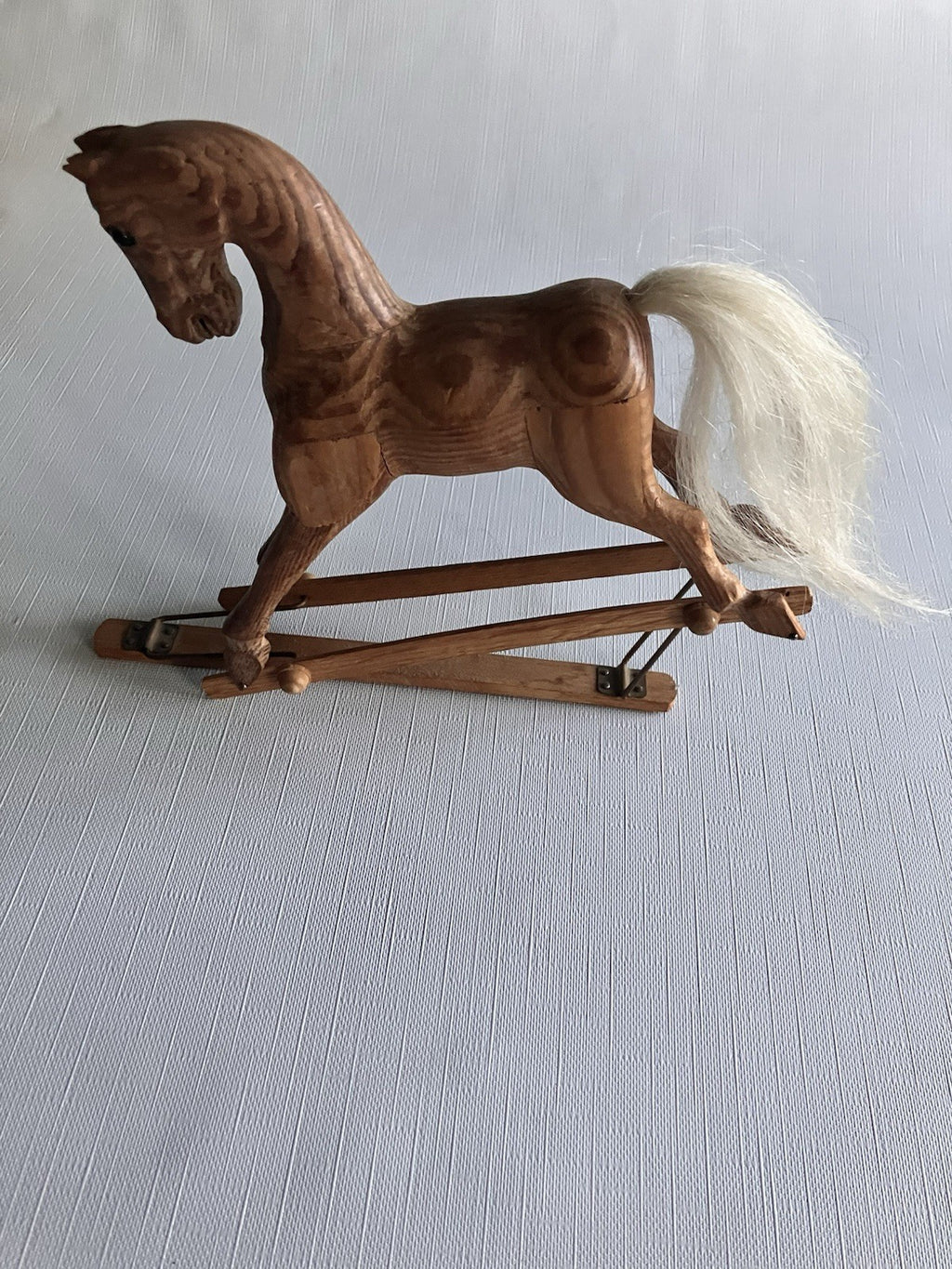 Vintage 1940’s Authentic Wood Glider Rocking Horse Handcrafted 8"