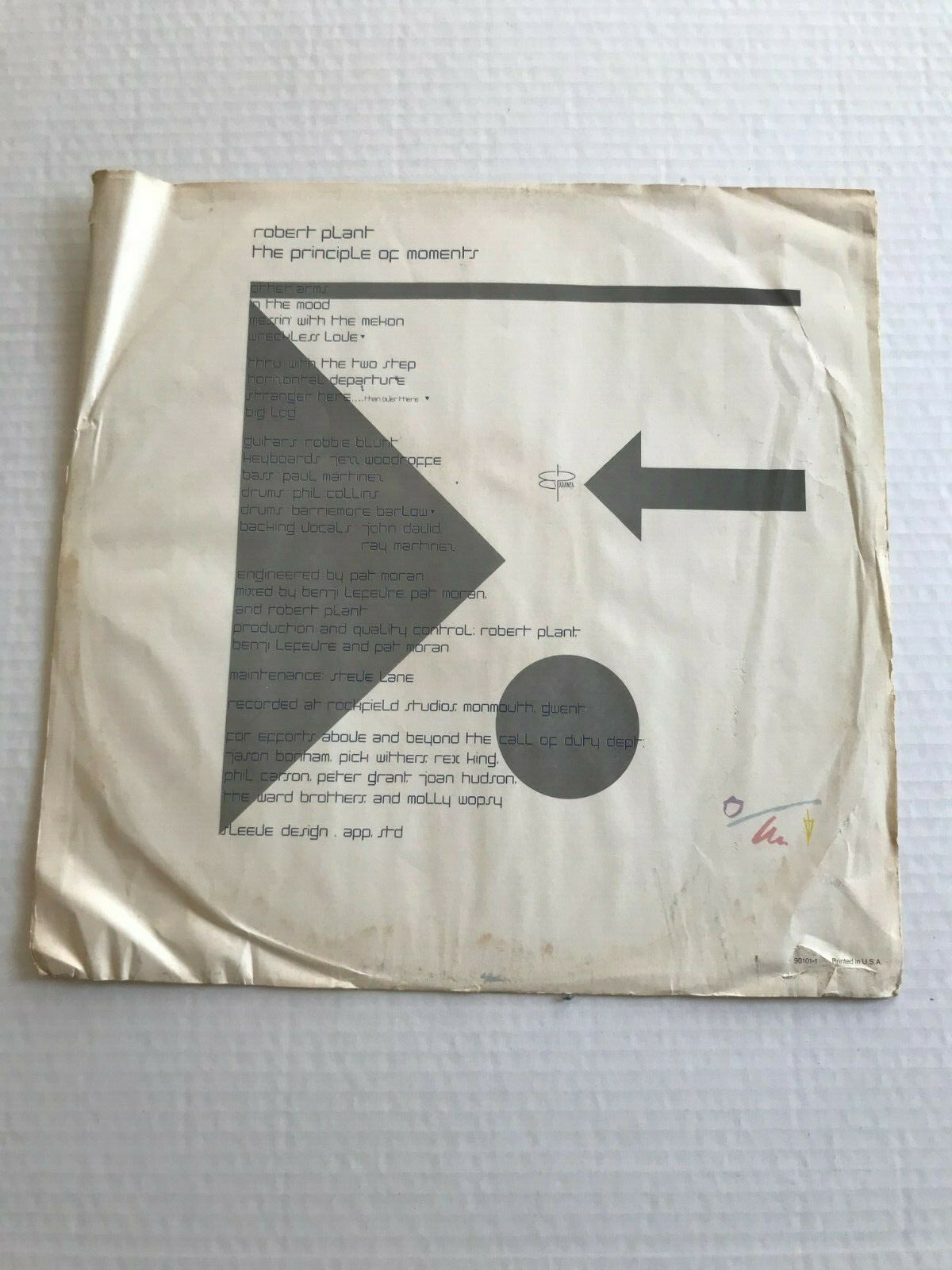 Robert Plant The Principle of Moments Vinyl LP 1983 Atlantic Records Shrink Wrap