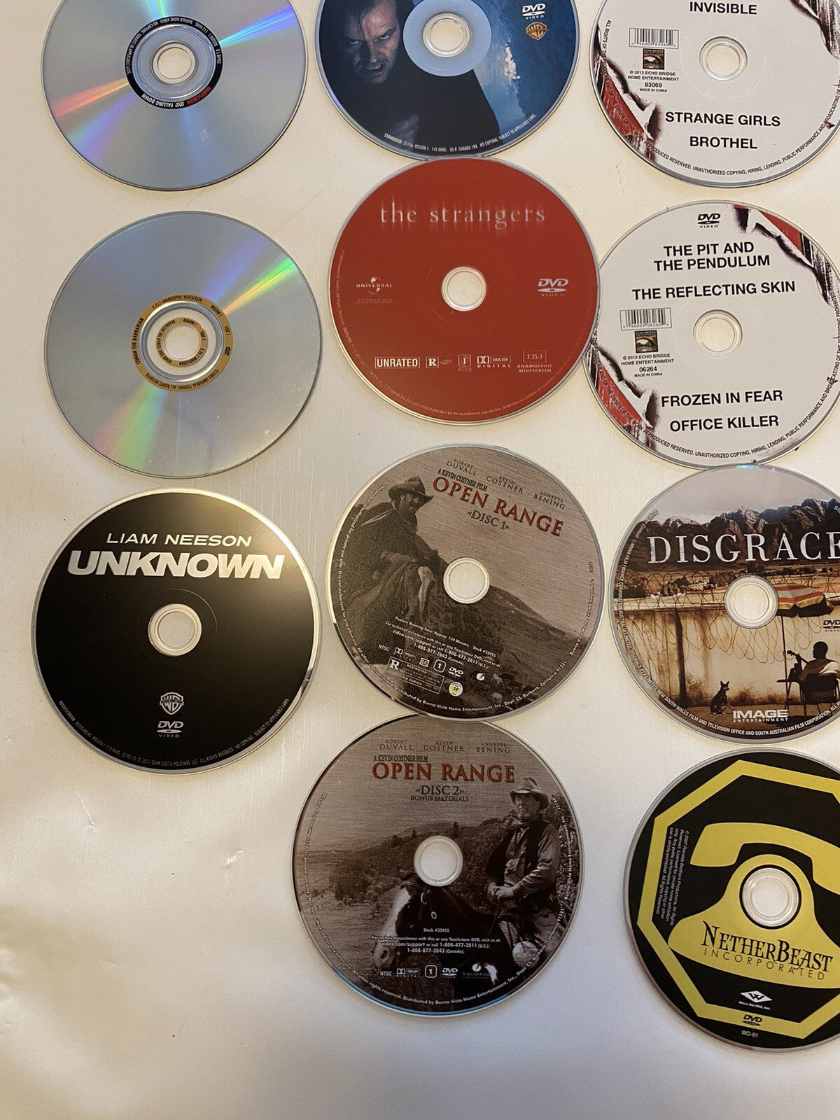 Lot of 49 DVDs Movies American Gangster/Open Range/Silence of the Lamb/Kiss The