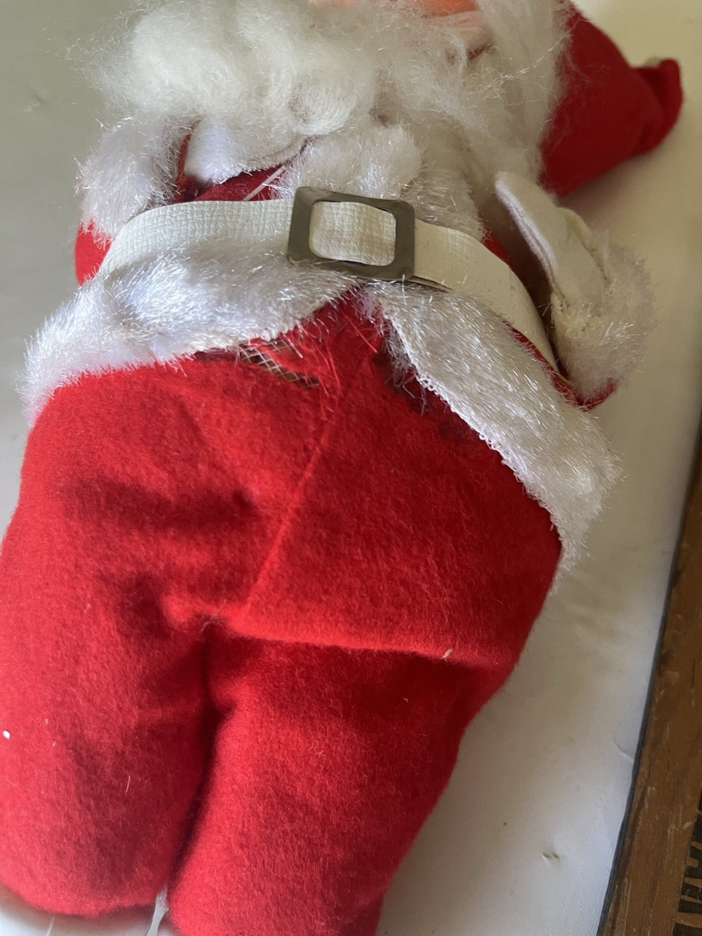 Vintage 1950's Santa Claus 13" Tall MCM Made In Japan; Rubber Face, Soft Body.