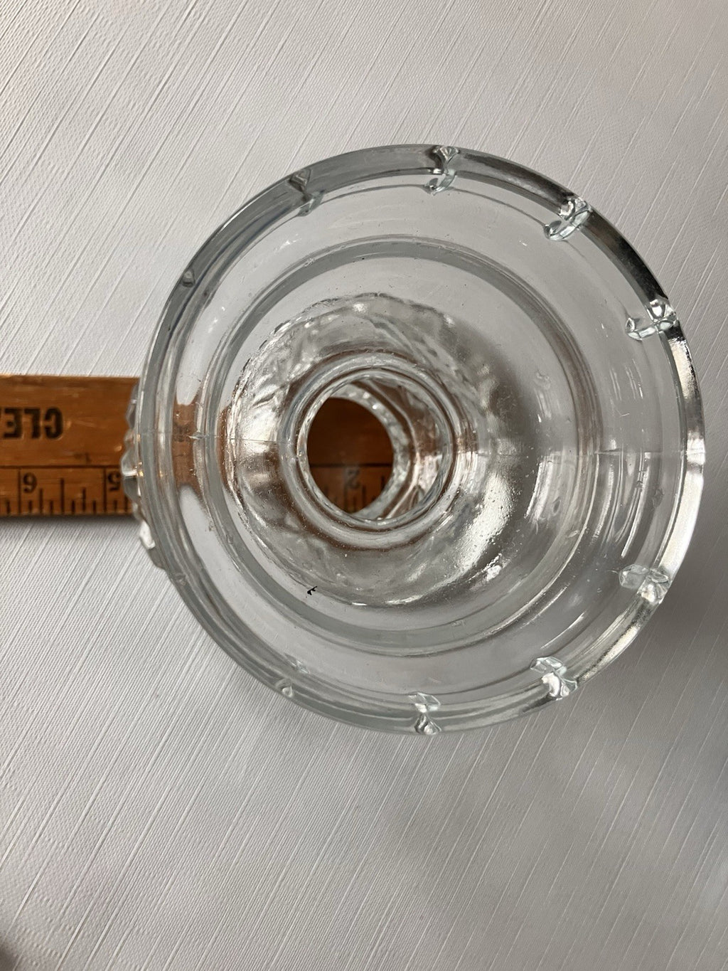 Vintage Glass Etched Hurricane Oil Lamp 