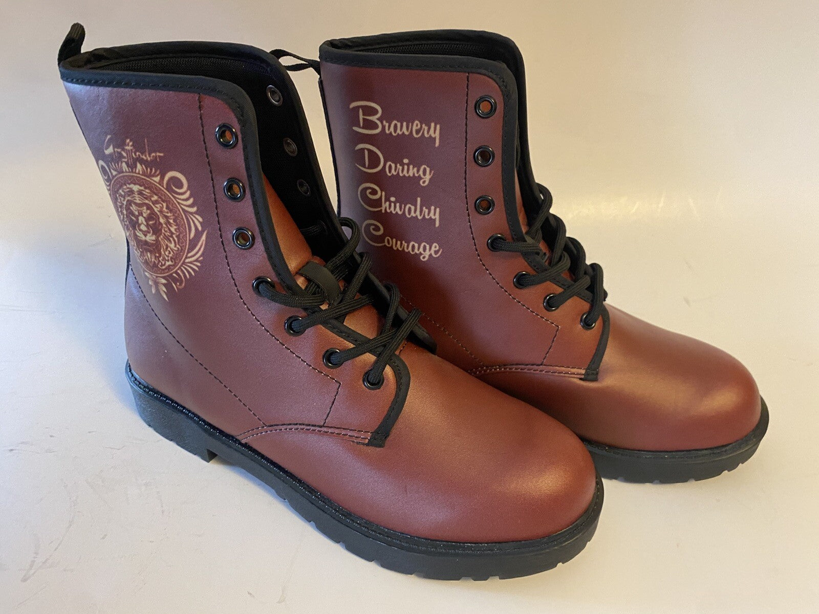 Brown Leather Boots Womens Size 7 DUMBLEDORE’S ARMY Harry Potter Size 7