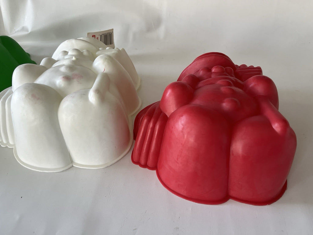 Vintage 1989 Holiday Jello-O Molds W/ Tags Snow Man And Holly