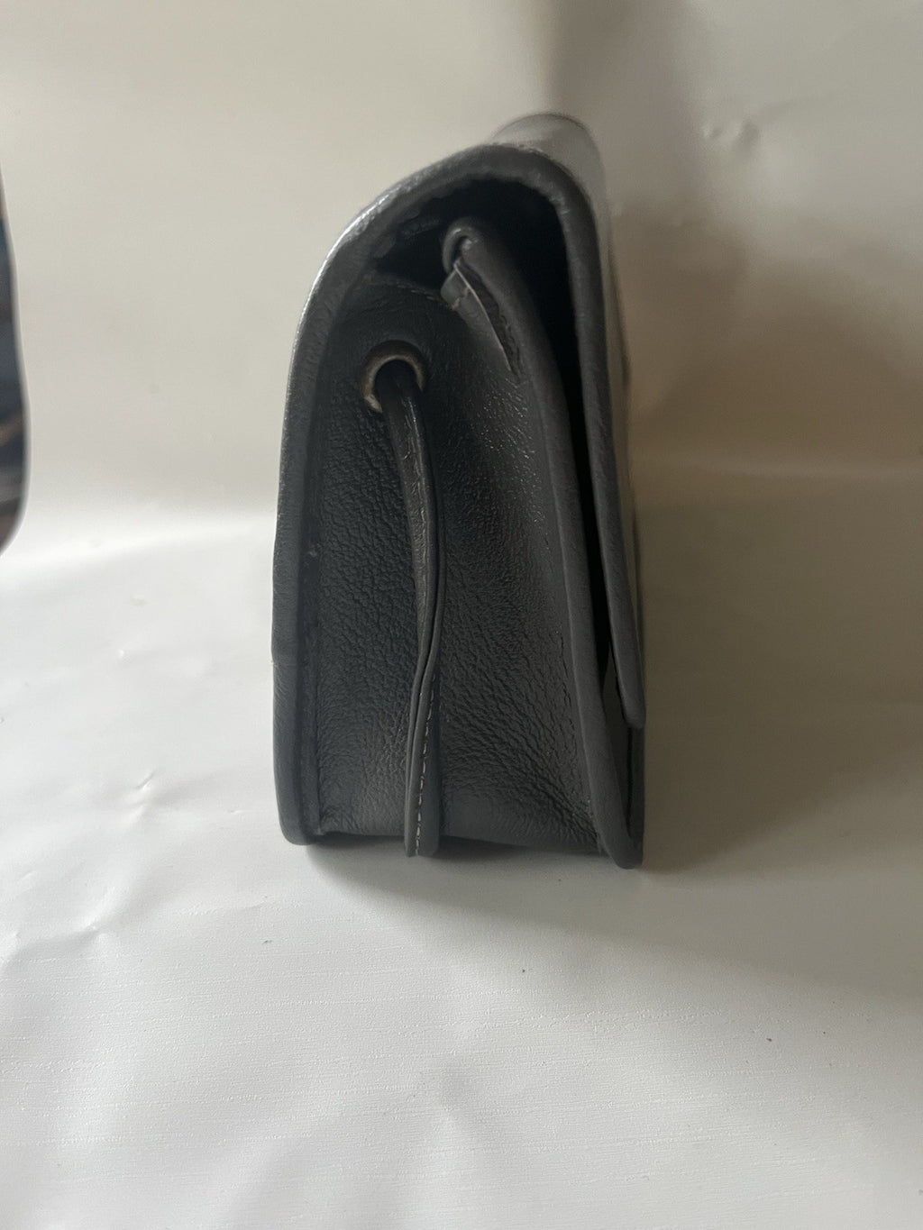 NOS 90’s Talbots Gray Crossbody Leather Bag-Made In Italy