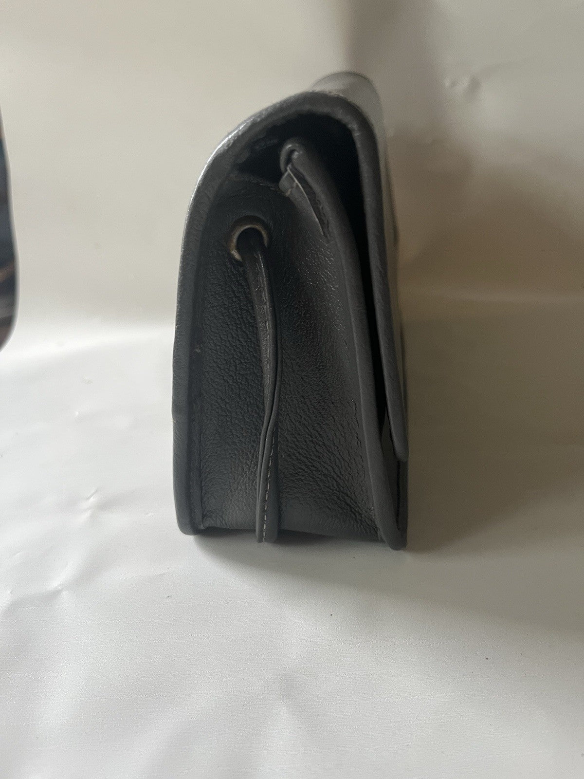 NOS 90’s Talbots Gray Crossbody Leather Bag-Made In Italy