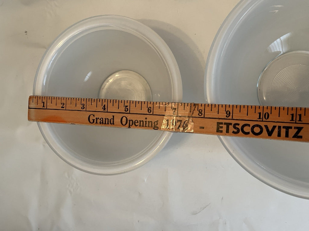 Vintage PYREX Opal White- Clear Bottom Nesting Bowls 322, 323