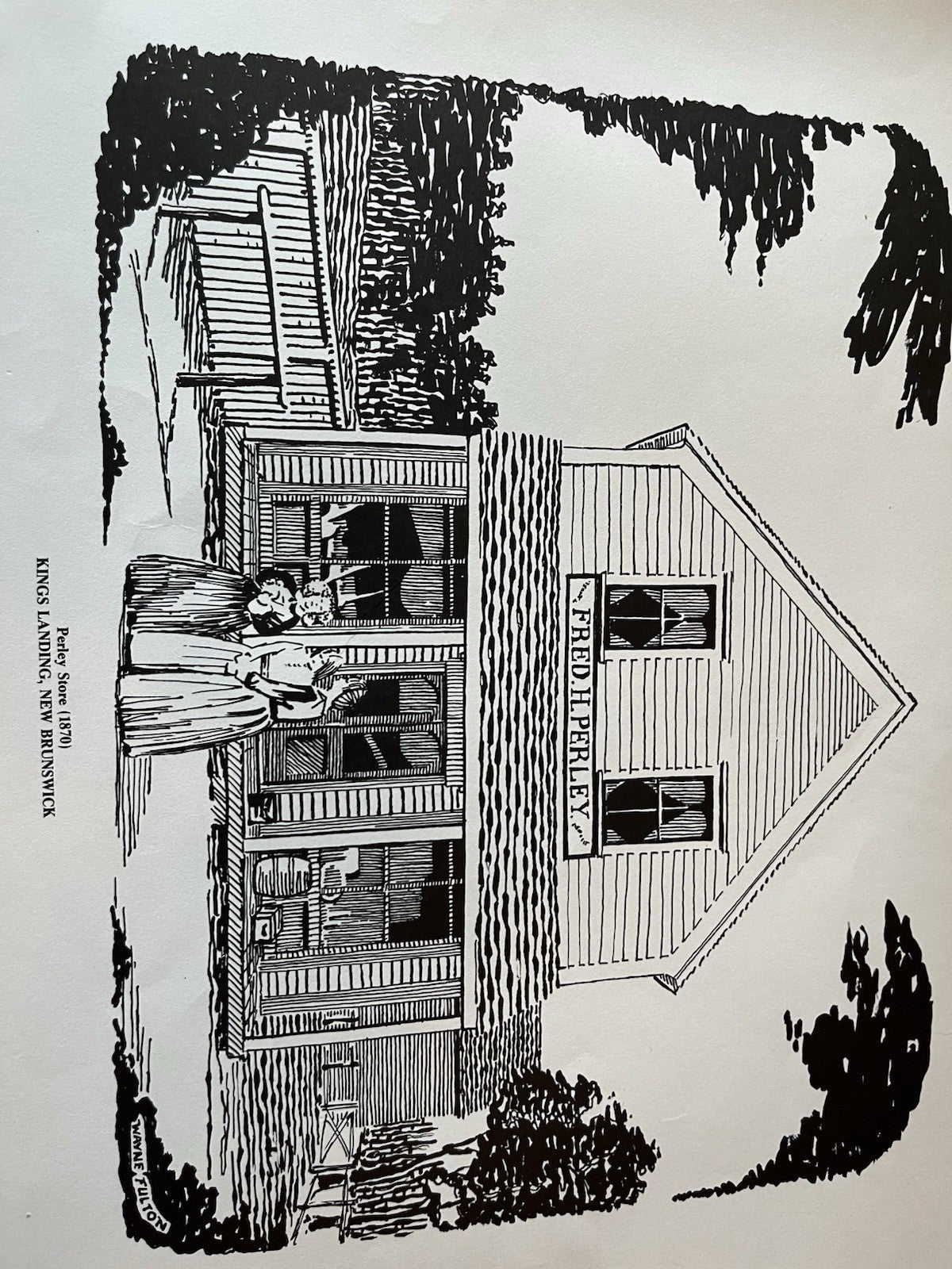 Vintage Prints Of Kings Landing N.B, Canada Set Of 3; 14”x12” Print Size