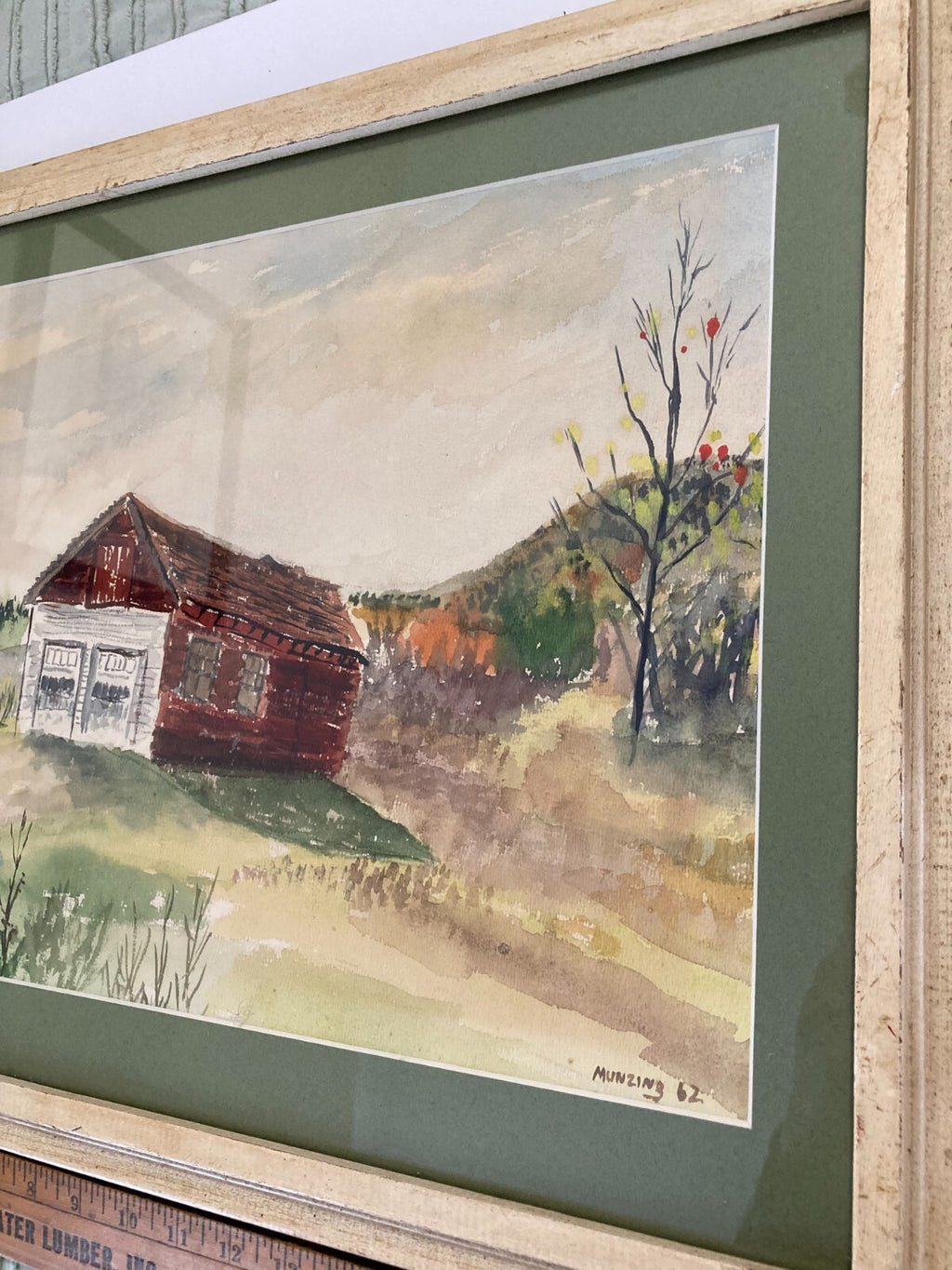 Fredick Munzing Landscape Framed Painting Dated 62" 17x22"