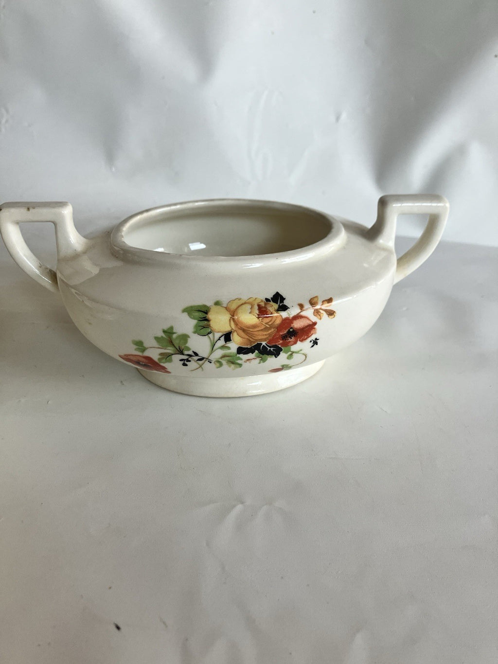 Vintage Homer Laughlin China Sugar Dish And Creamer; C49N8/13