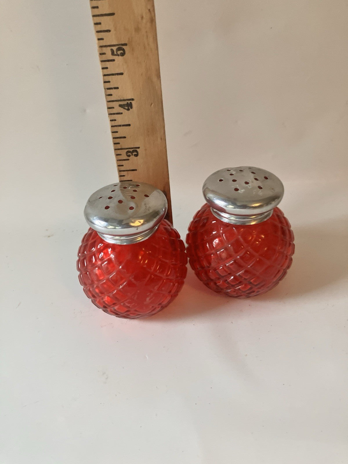 Pair Of Red Vintage Avon “Charisma” Fragrant Powder Shakers
