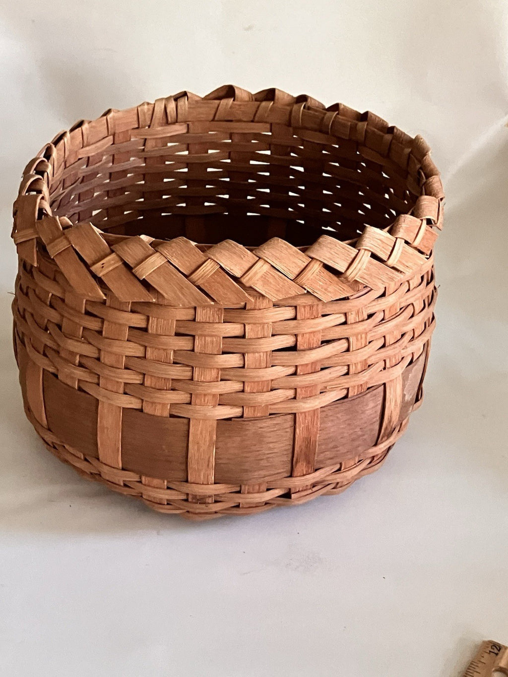 Vintage Handwoven Basket From Northern Maine