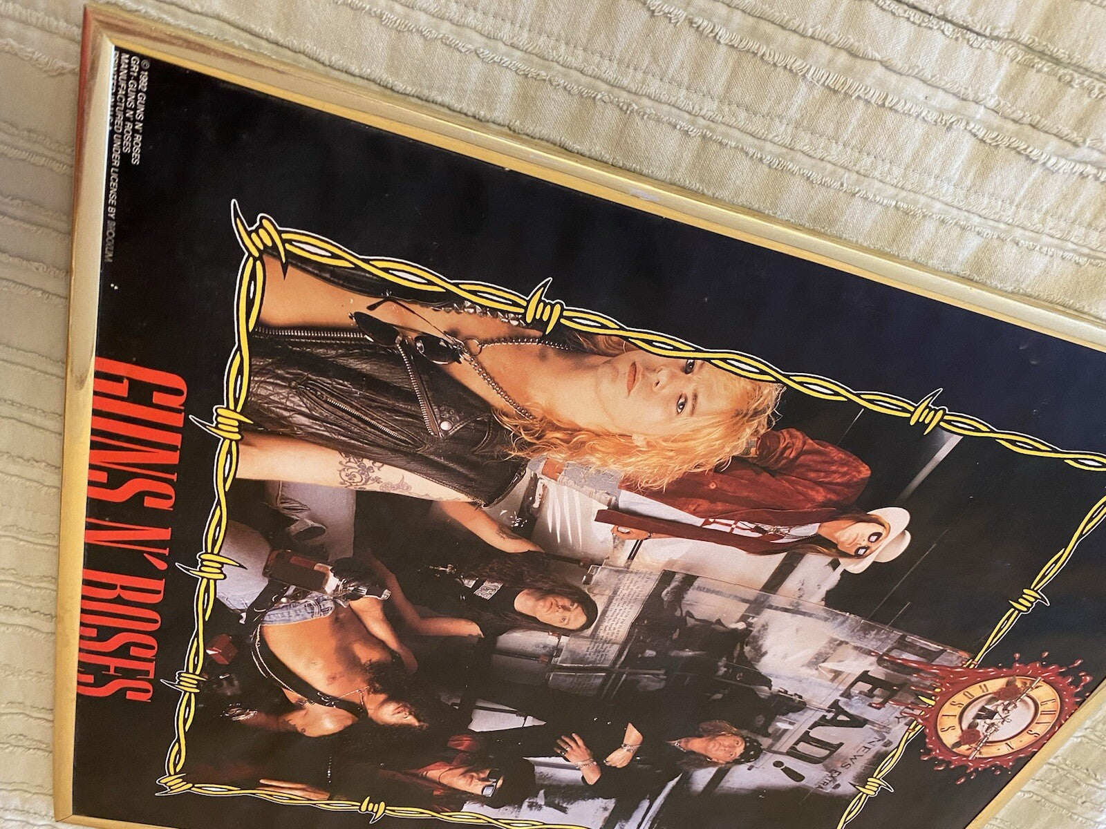 1992 Guns N’ Roses Cardboard Backed Poster 20x16”