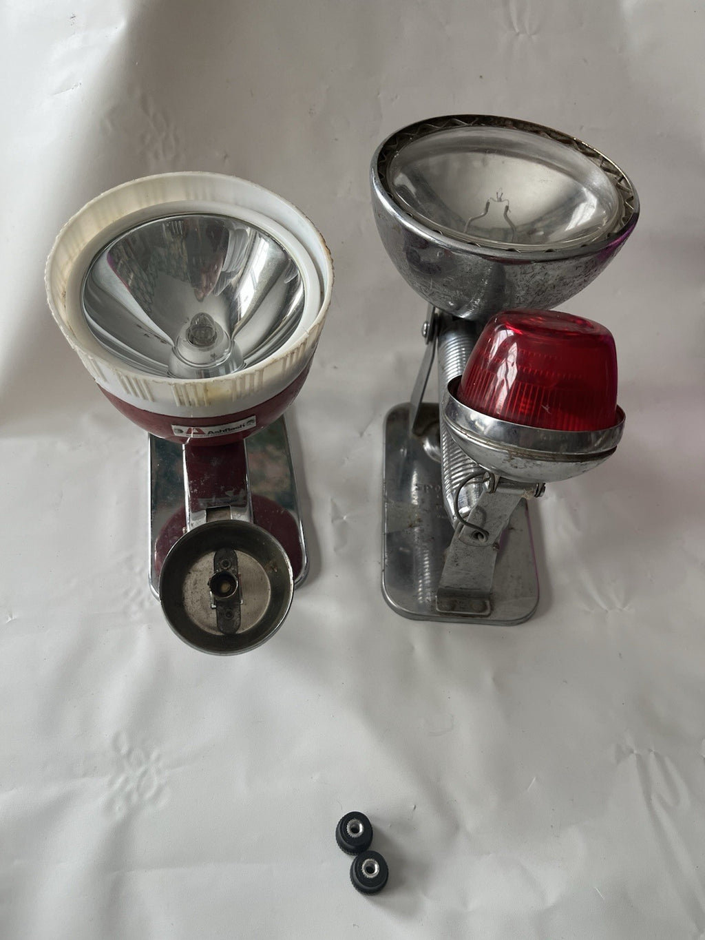 2-Vintage Retro Silver Ray-O-Vac Sportsman Lantern Light/ Ashcroft Red Lantern