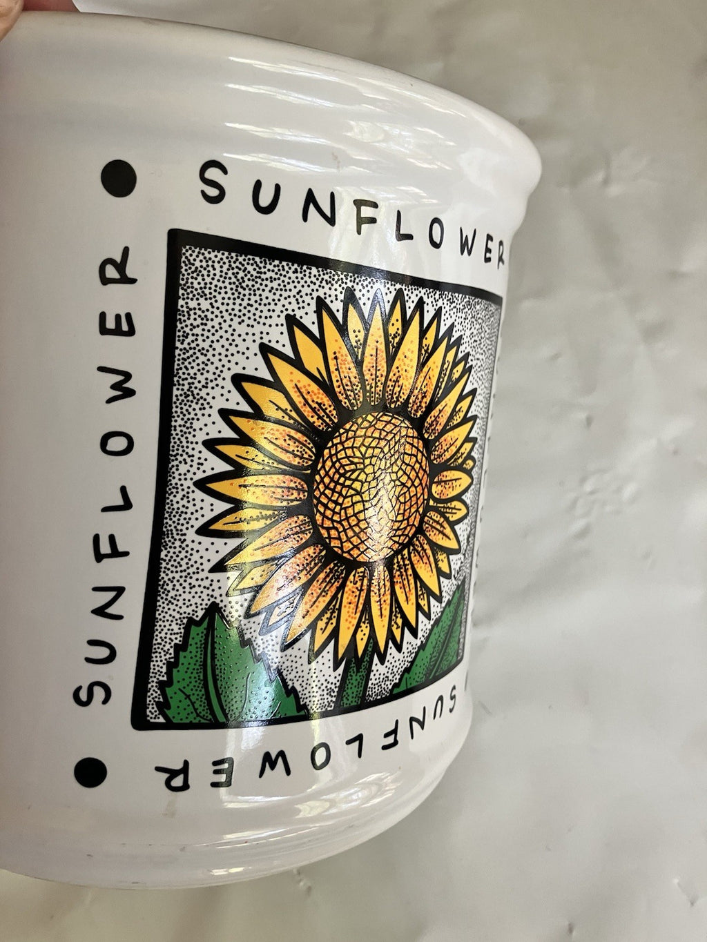 1990’s Vintage Keri Sutter My Garden Sunflower Large Canister W/ Airtight Lid