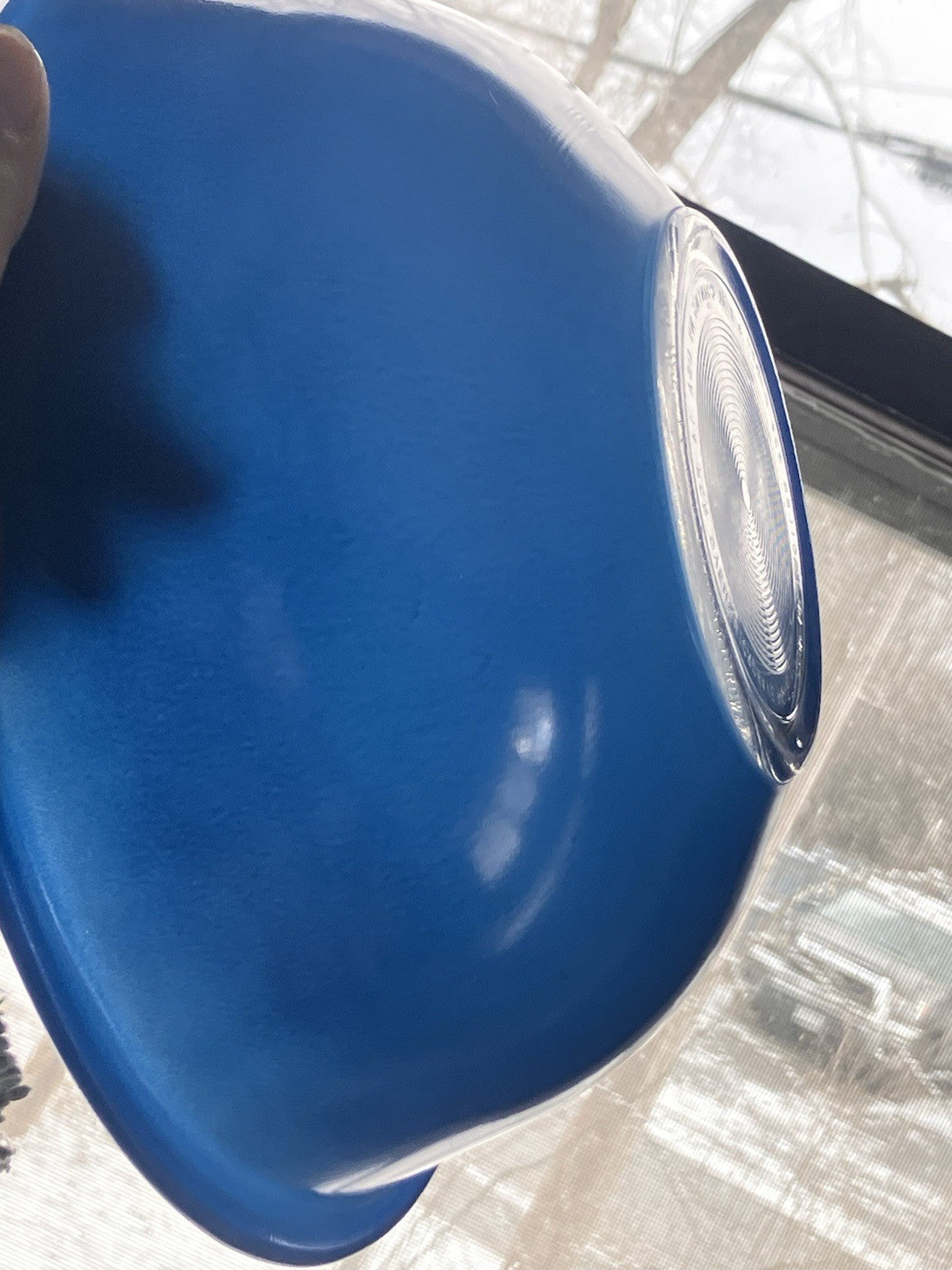 Vintage PYREX Primary/Clear Bottom Bowls-2.5 L; 1 L Blue And Red 1980s