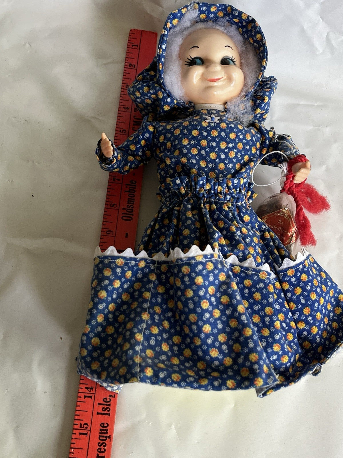 Vtg. “Grannie” Dish Bottle Dolll-Home Made With Pockets And Original Potpourri