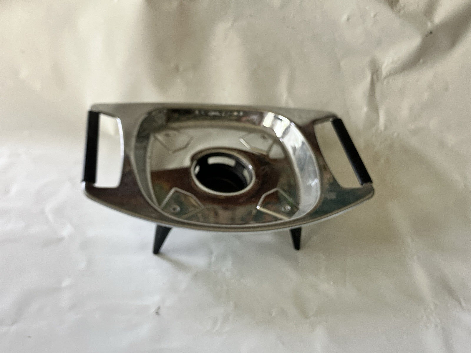Vintage Double Handled Metal Casserole Warmer, Fits Single Stern-o, Four Footed