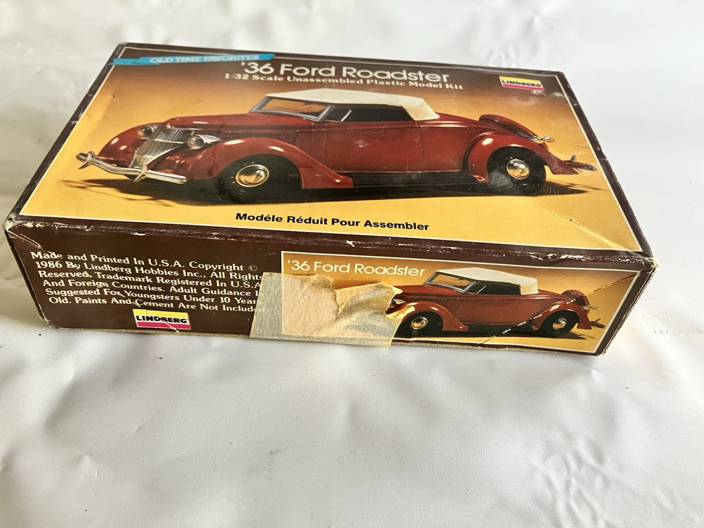 Lindberg 2142 1/32 Scale 1936 Ford Roadster Convertible Plastic Model Kit