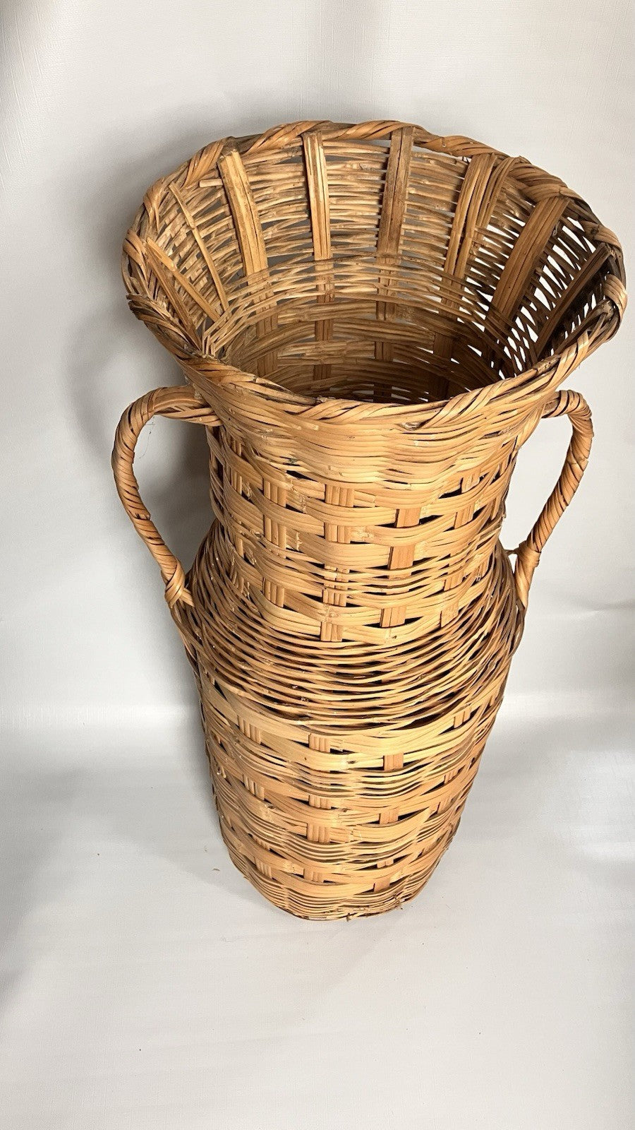 Vintage Boho Double Handled Umbrella Basket, EVC