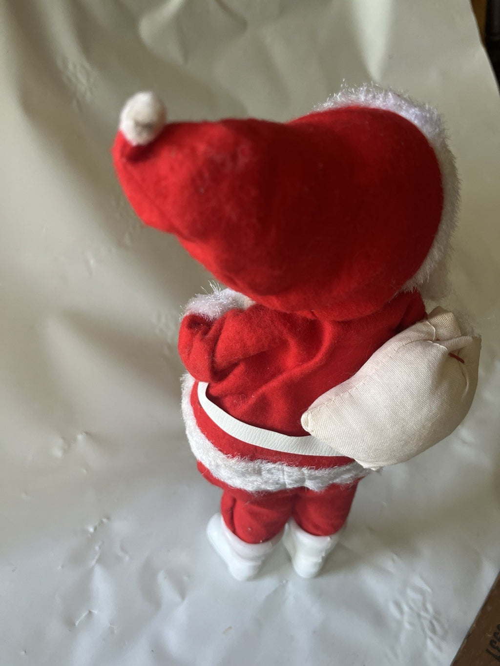Vintage 1950's Santa Claus 13" Tall MCM Made In Japan; Rubber Face, Soft Body.