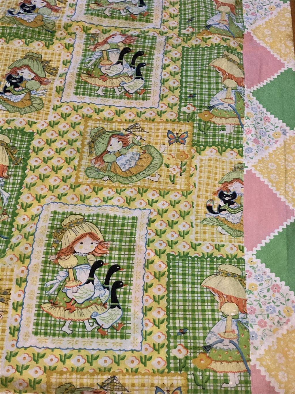 Vintage 1970s Katie Patchwork Twin Duvet Cover