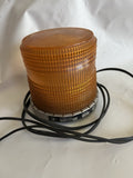 Vintage Strobe Warning Tow Light, Orange Circular; For Dash/roof. 12 V/ .5 Amp
