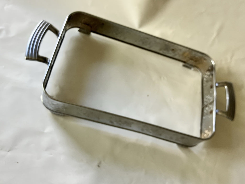 Vintage Hammered Ornate Metal Casserole 6x11” Rectangle