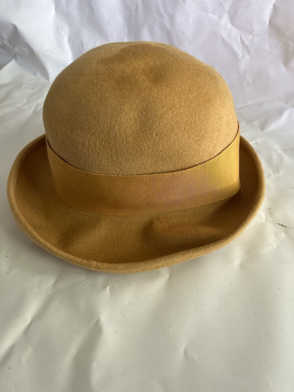 Vintage NECO 100% Wool Mustard Yellow Women’s Bucket Hat Union Made