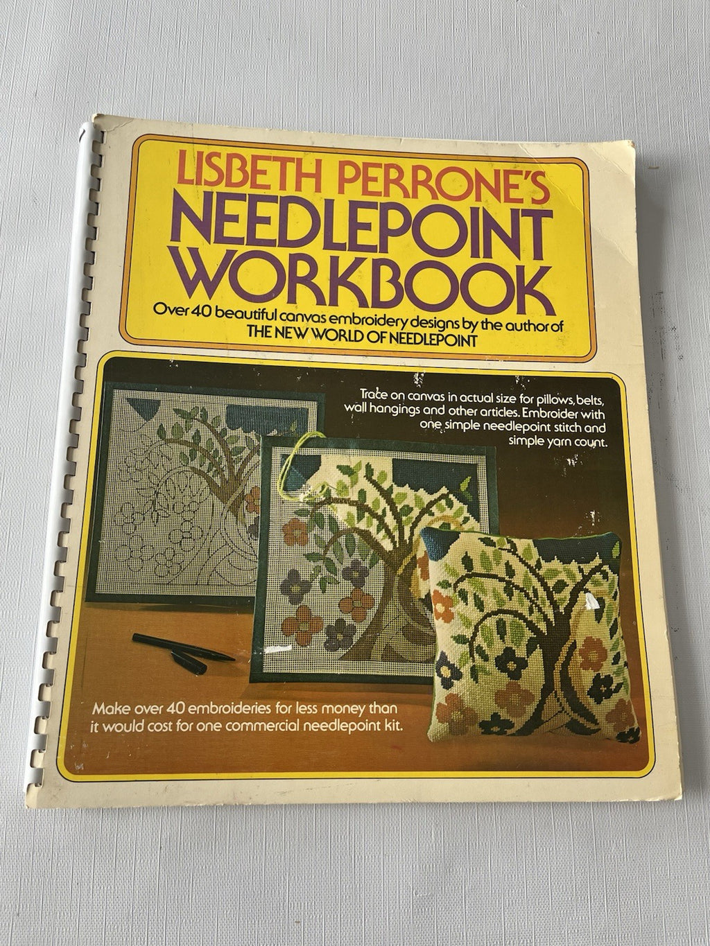 Vintage Lisbeth Perrone’s Needlepoint Workbook With Over 40 Patterns