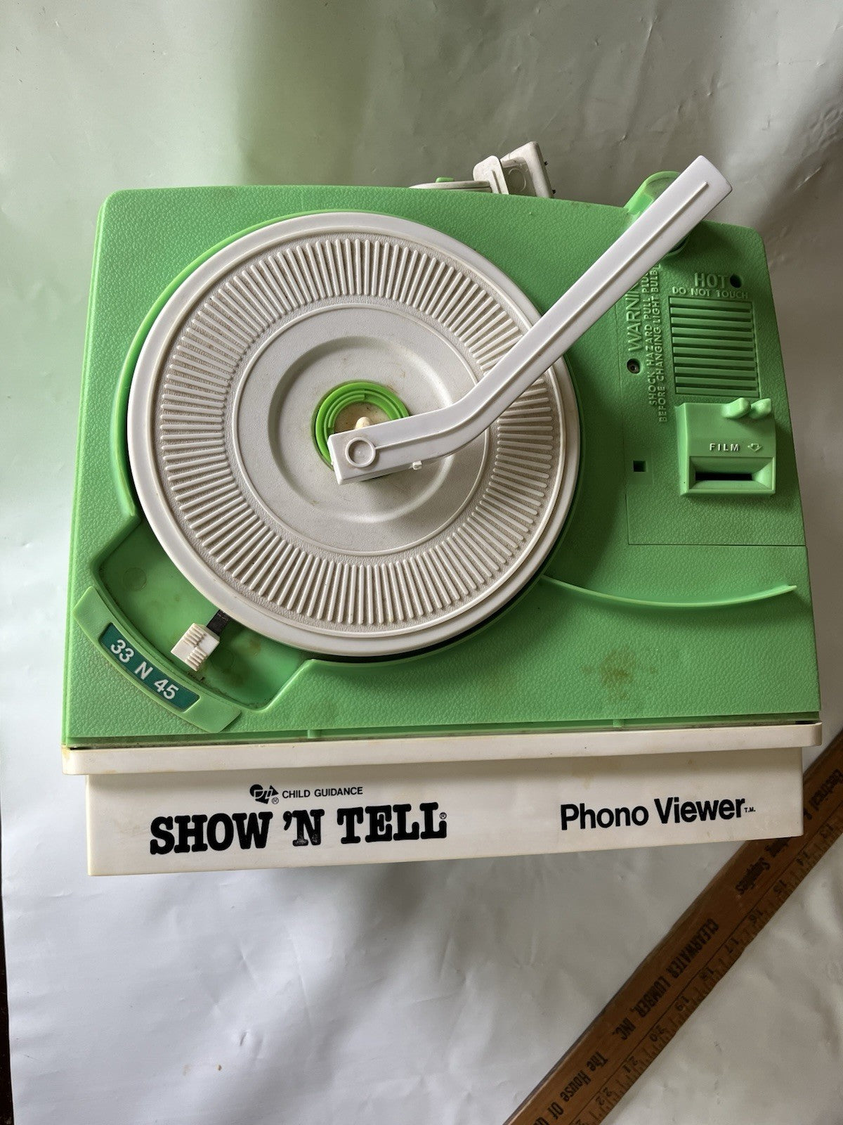 Vintage Child Guidance Show ‘N Tell Green Phono-viewer. Working Condition, GVC