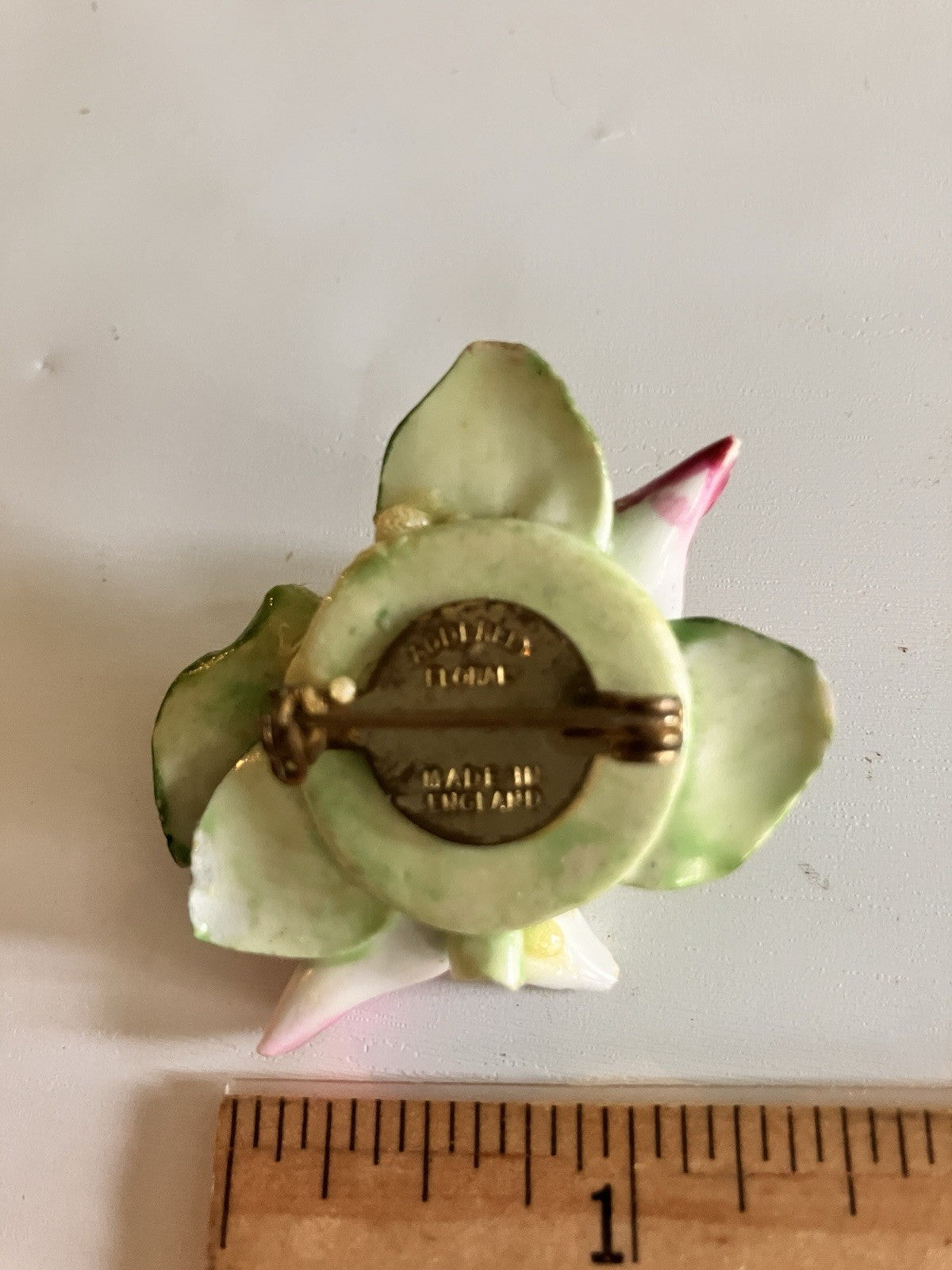 Vintage Bone China/Porcelain Floral Brooches (2)