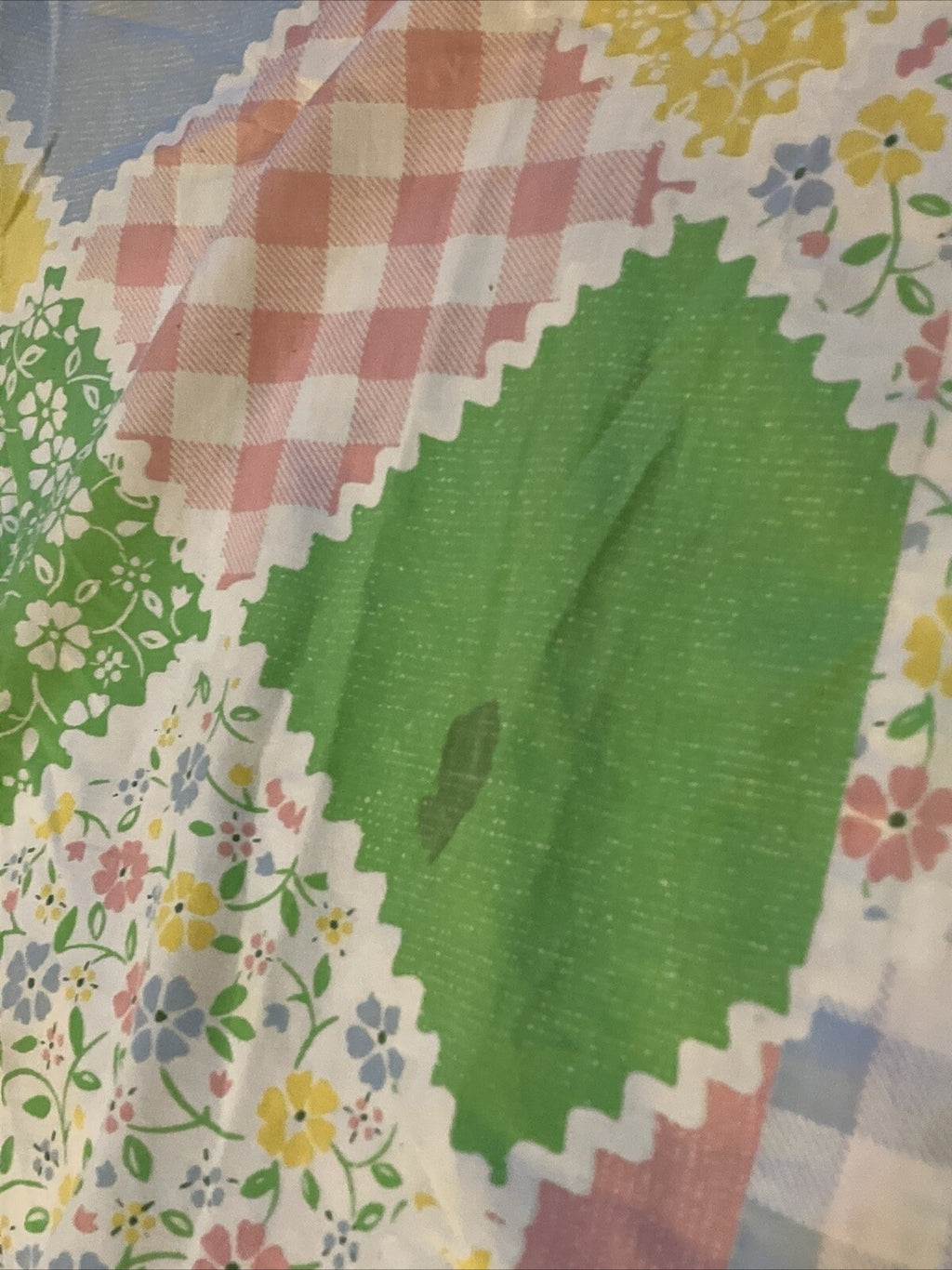 Vintage 1970s Katie Patchwork Twin Duvet Cover