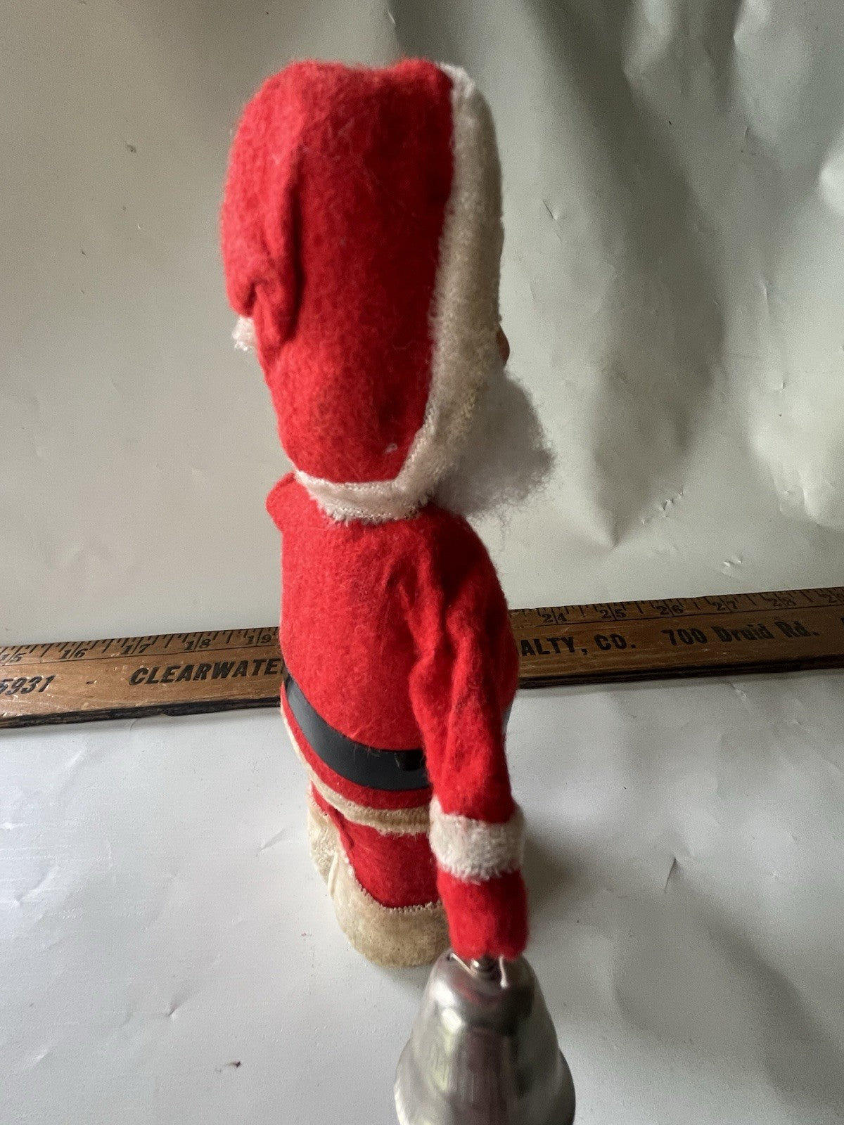 Vintage MCM 1950/60’s Mechanical Santa Claus Alps 6.5" Tall, Blue Eyes. Works!