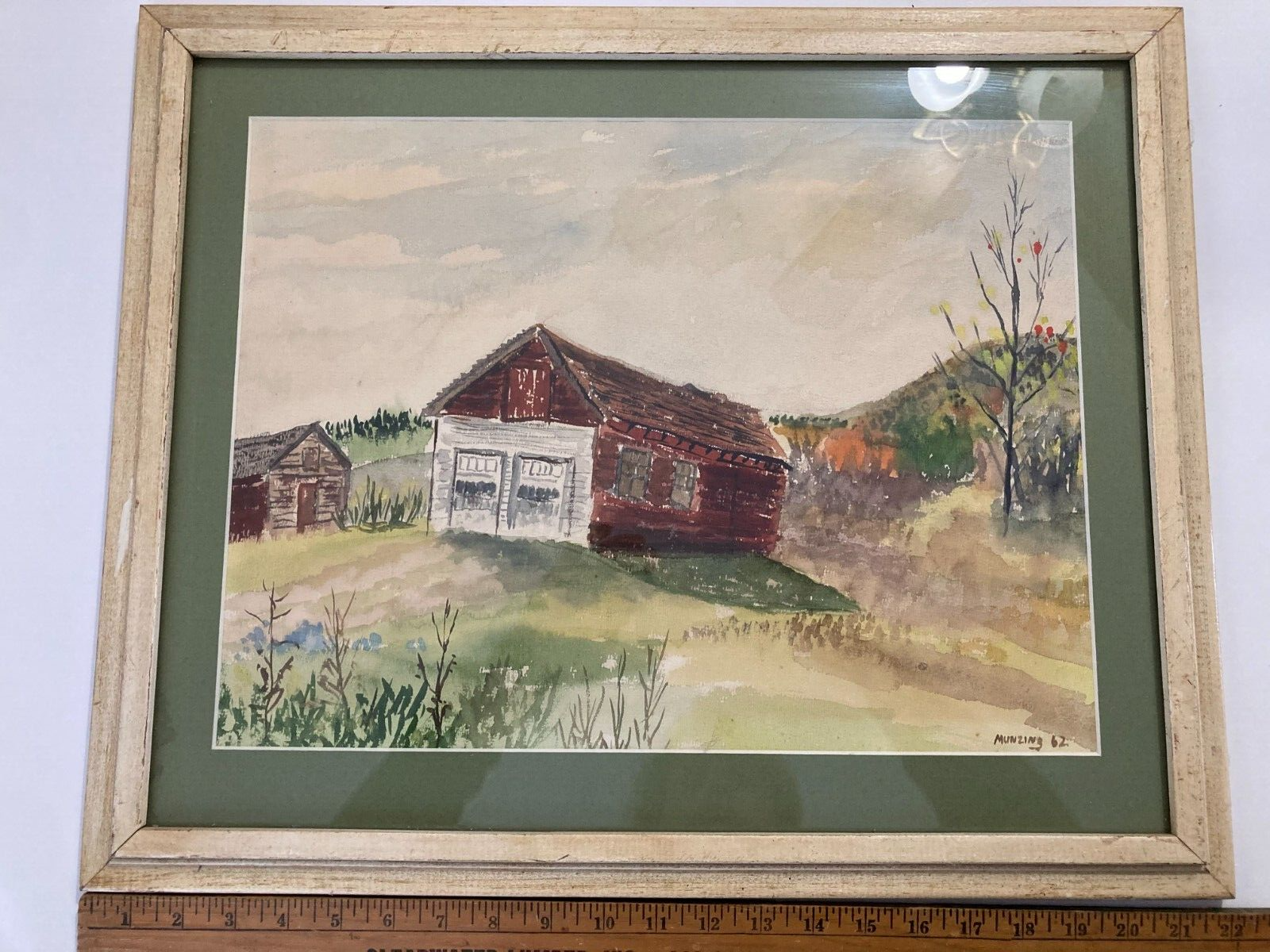 Fredick Munzing Landscape Framed Painting Dated 62" 17x22"