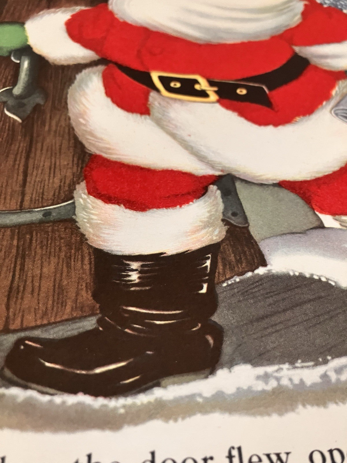 1940s Santa Clause Fuzzy Children’s Book And Candle Votive 