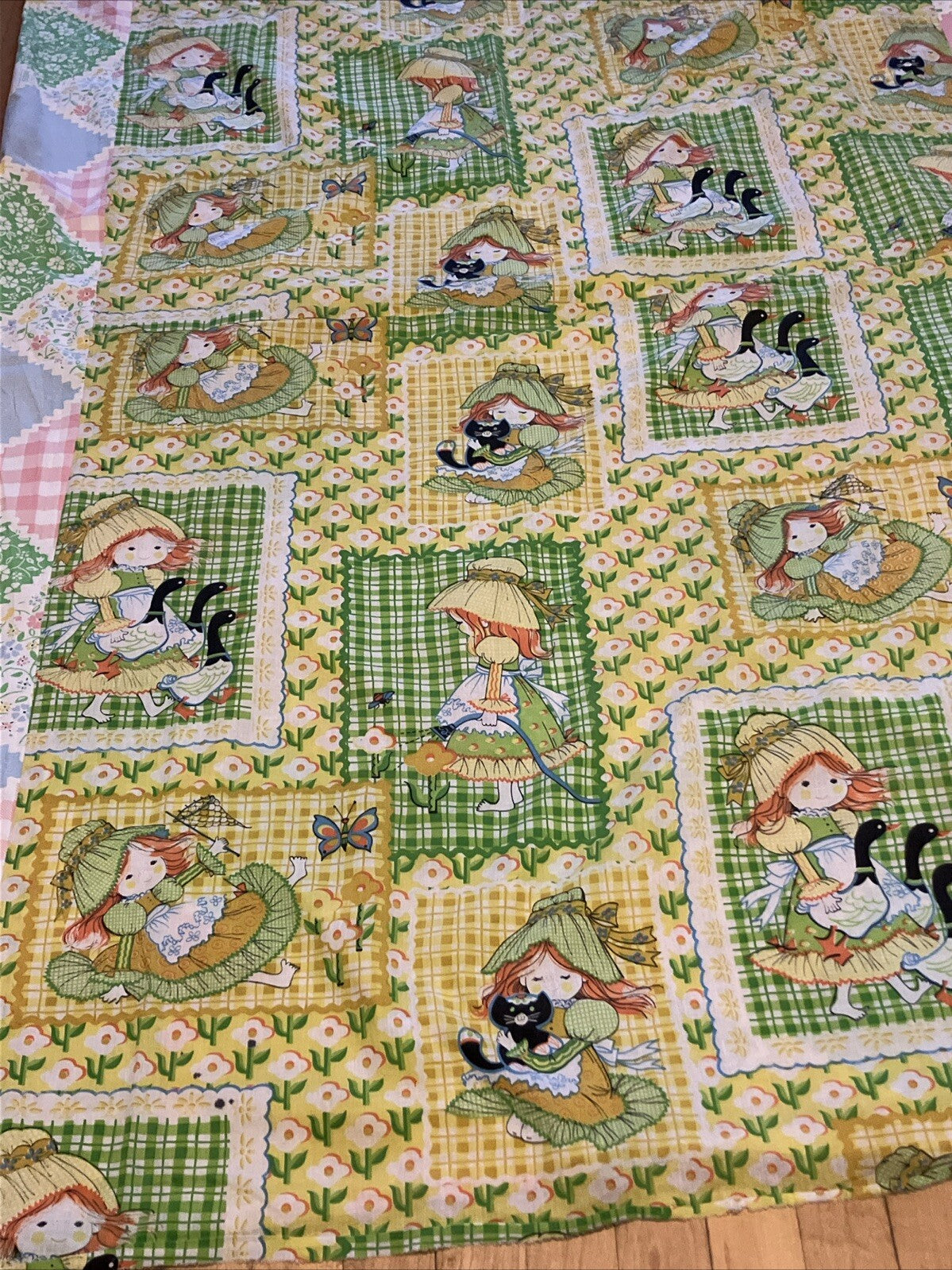 Vintage 1970s Katie Patchwork Twin Duvet Cover