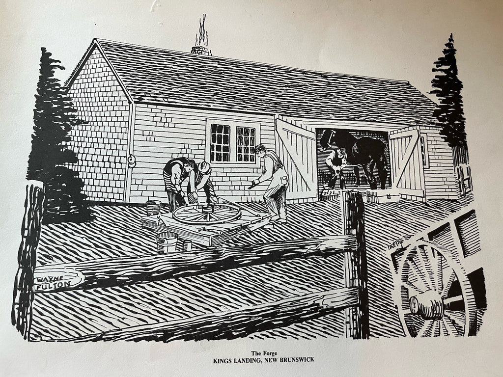Vintage Prints Of Kings Landing N.B, Canada Set Of 3; 14”x12” Print Size