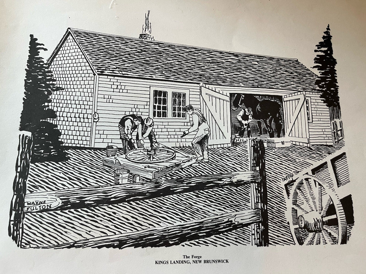 Vintage Prints Of Kings Landing N.B, Canada Set Of 3; 14”x12” Print Size