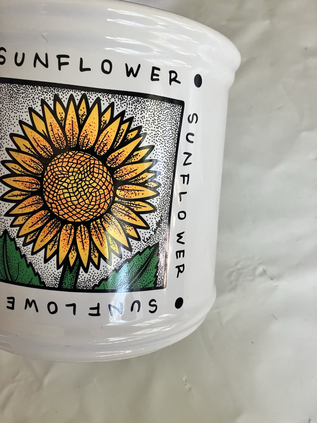 1990’s Vintage Keri Sutter My Garden Sunflower Large Canister W/ Airtight Lid