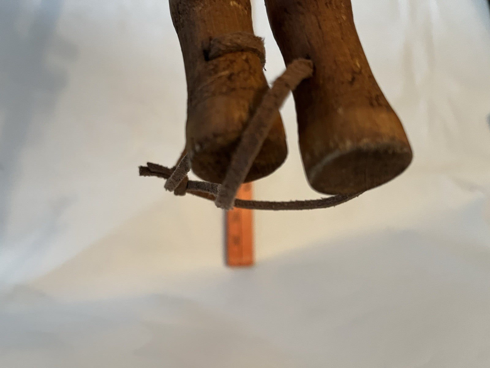 Vintage Wooden Decorative Ski Poles With Straps; 40” Long