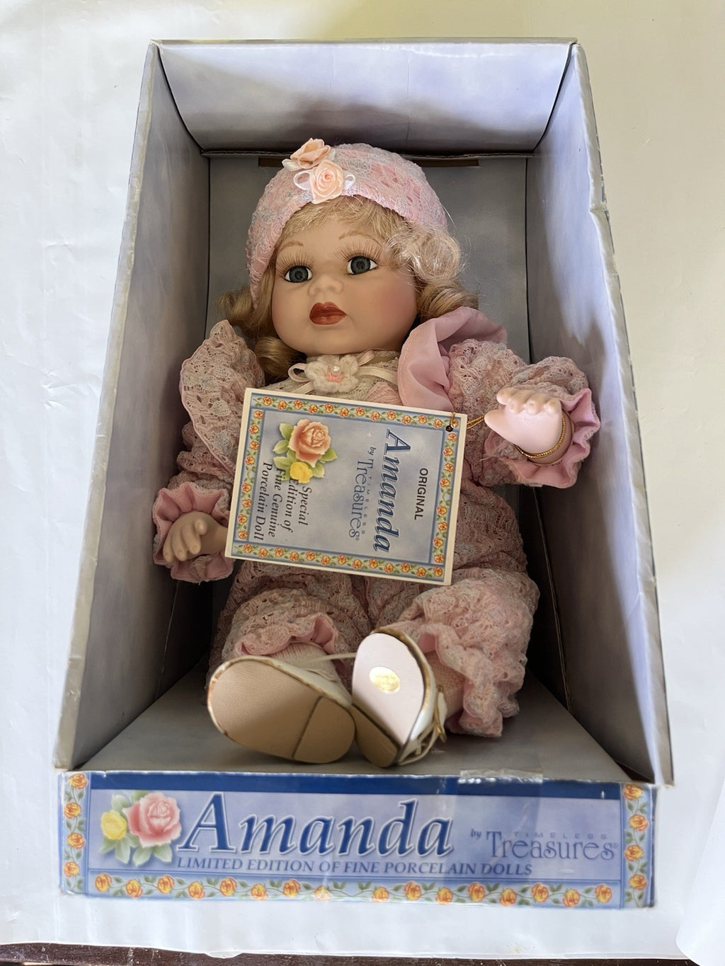 ITEM NO. ADG6 Amanda Year-2002 Porcelain Doll by Timeless Treasures NIB