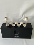 NWB MESO Goods Helen Candle Holder White Metal Abstract For 2 Candles