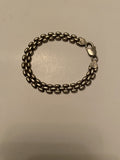 Vintage Silver Bracelet Marked 925 Italy & SA w/ Heart Around It 3g