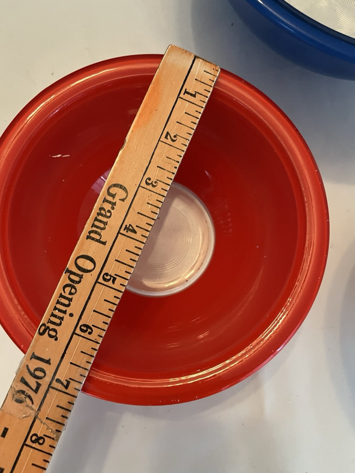 Vintage Pyrex Nesting Bowls Set Red White Blue Collectible 322, 323, 325