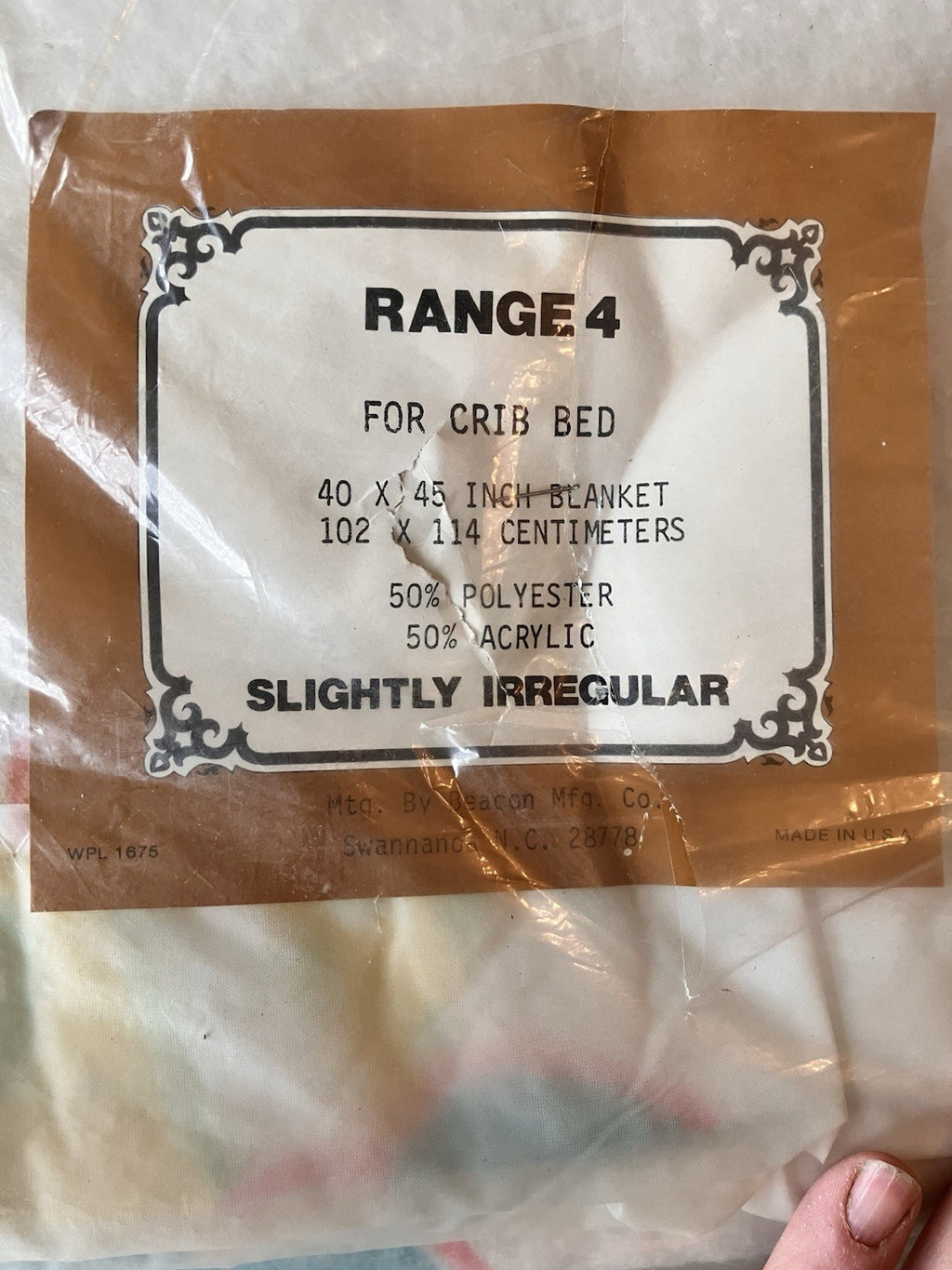 Vintage Baby Animals Character Range 4 Crib Blanket, Never Opened. Stored Well!