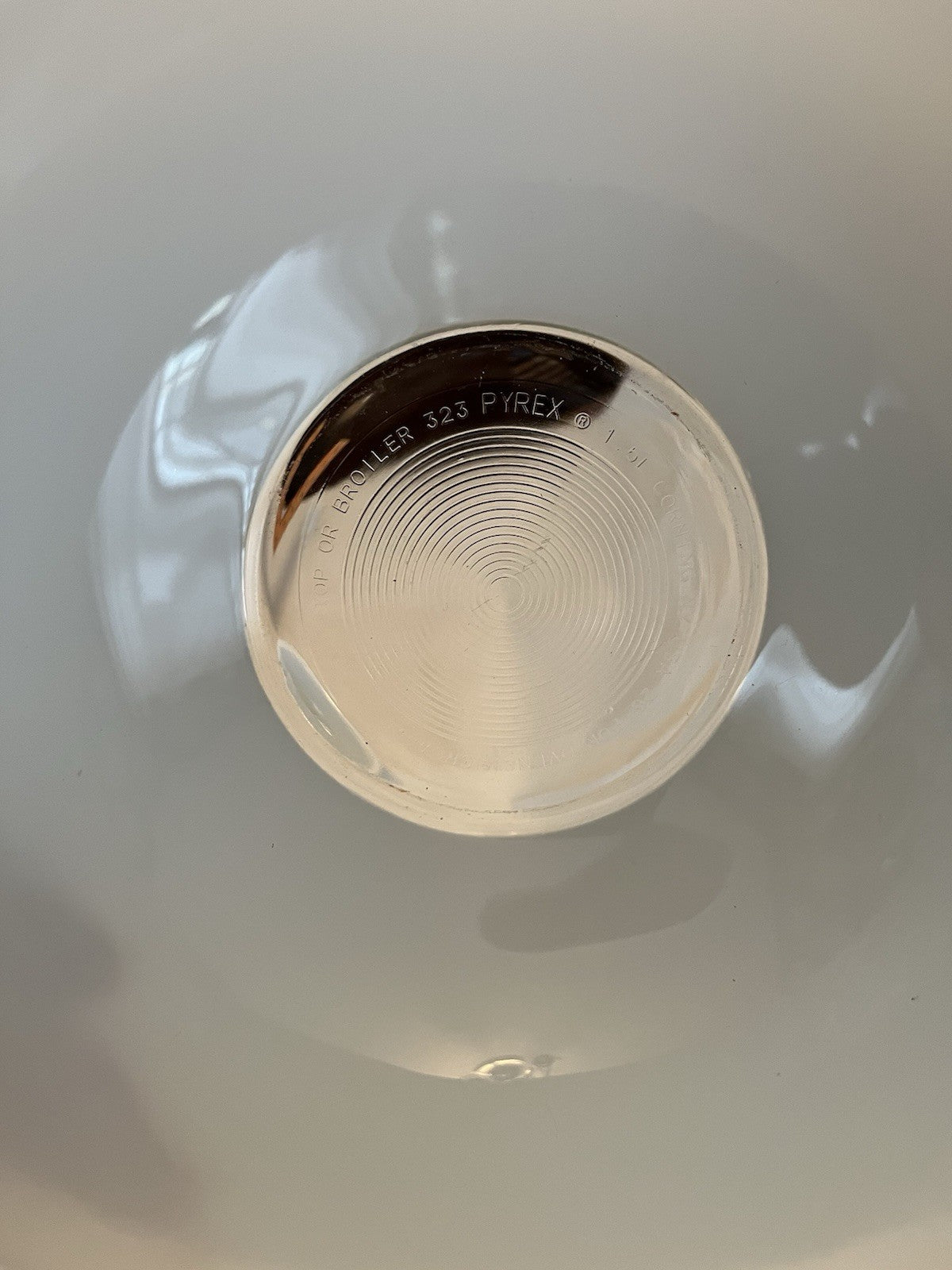 Vintage PYREX Opal White- Clear Bottom Nesting Bowls 322, 323