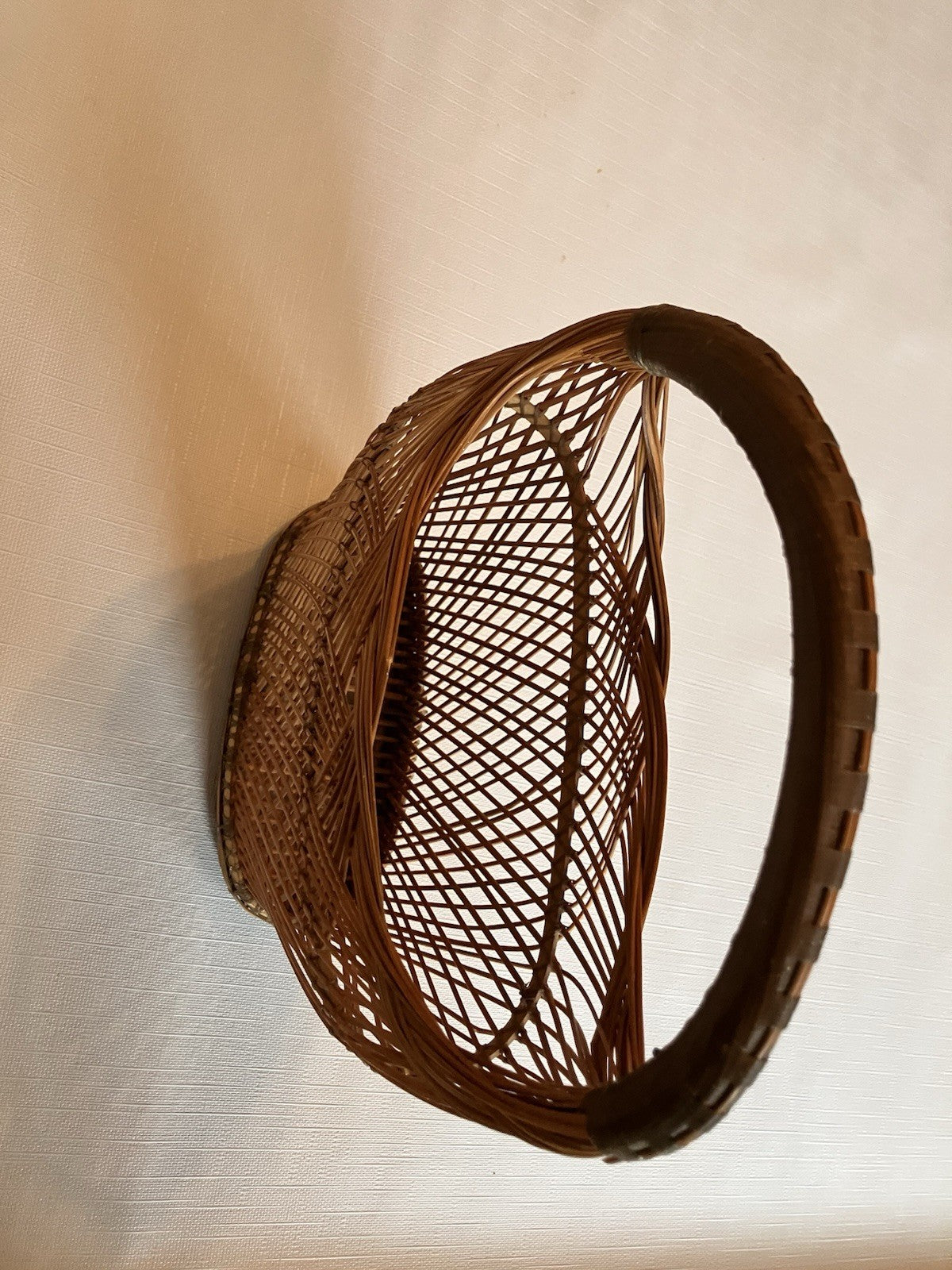 Vintage Japanese Ikebana Hangakago Basket; EVC 1910-1930s.