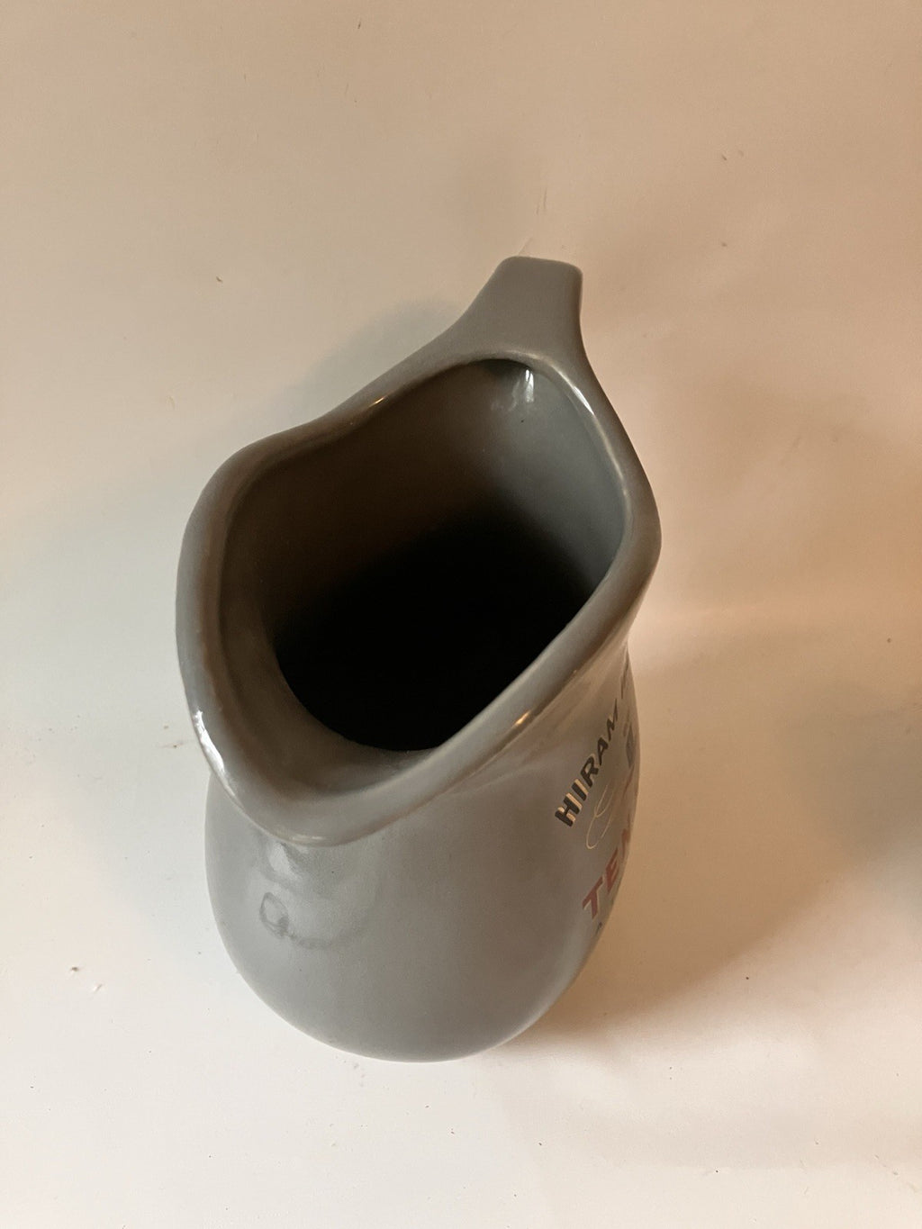 Vintage Hiram Walkers Ten High Bourbon Whisky Pitcher Bar Advertisement In Grey