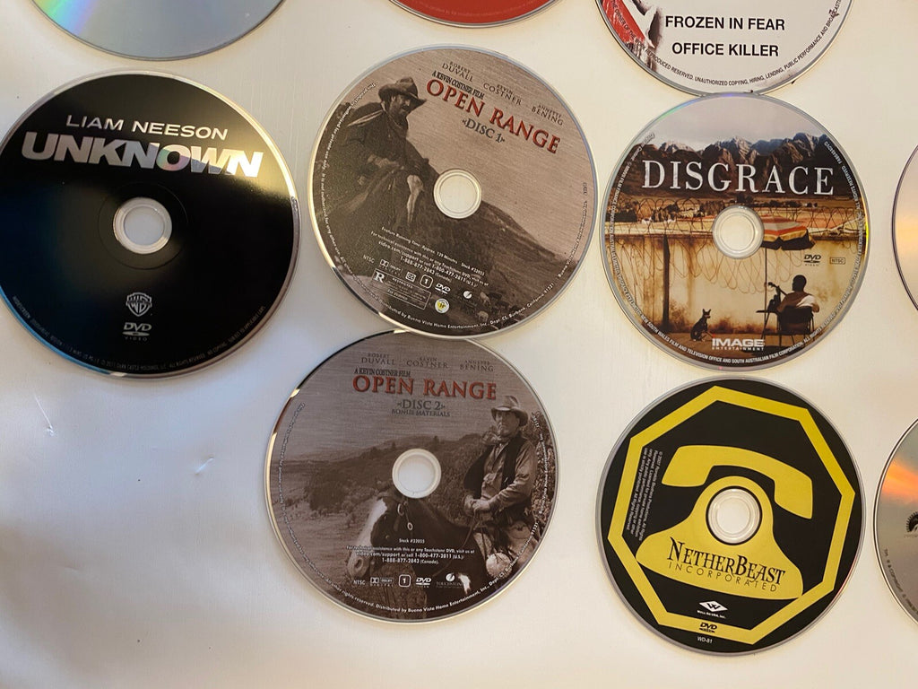 Lot of 49 DVDs Movies American Gangster/Open Range/Silence of the Lamb/Kiss The