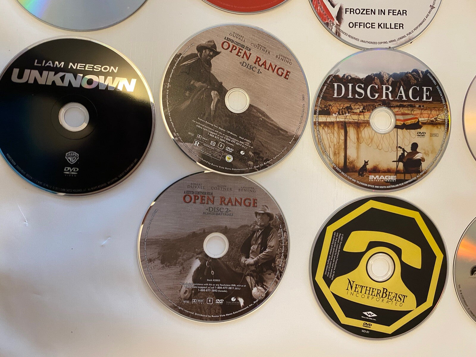 Lot of 49 DVDs Movies American Gangster/Open Range/Silence of the Lamb/Kiss The